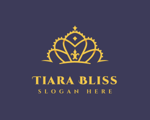 Tiara - Deluxe Gold Tiara logo design