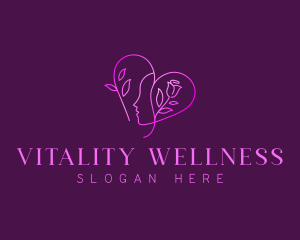 Rose Wellness Heart logo design