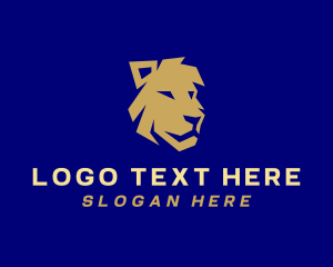 Cat - Lion Head Wildlife logo design