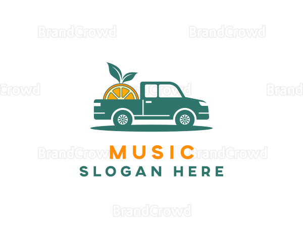 Orange Fruit Truck Logo
