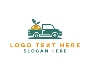 Organic - Orange Fruit Truck logo design