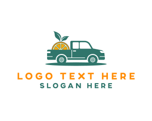 Orange Fruit Truck Logo