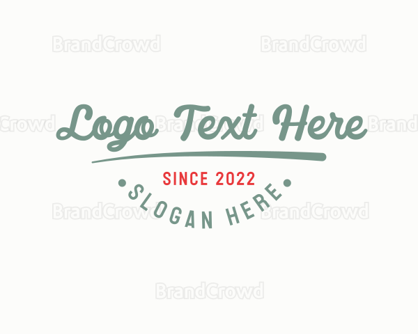 Retro Cursive Wordmark Logo