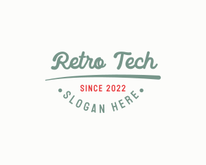 Retro Cursive Wordmark logo design