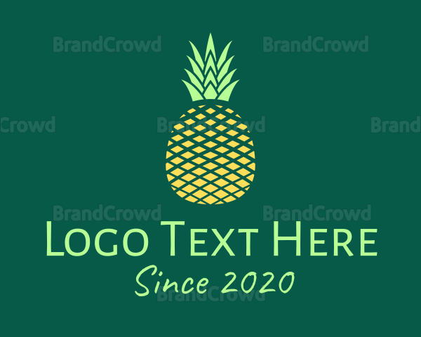 Simple Geometric Pineapple Logo