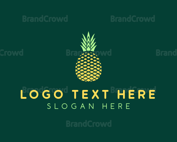 Fruit Geometric Pineapple Logo