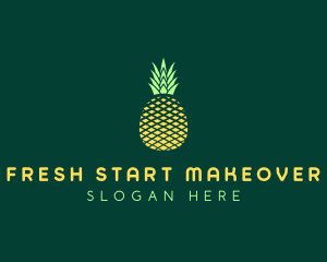 Fruit Geometric Pineapple logo design