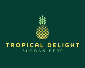 Fruit Geometric Pineapple logo design