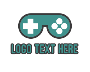 Geek - Game Controller Goggles logo design