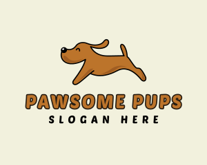 Running Cute Dog logo design