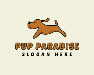 Running Cute Dog logo design