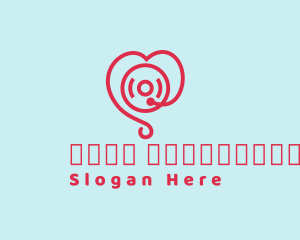 Heart Record Player Logo