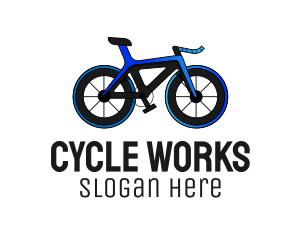 Cycle - Blue Road Bike logo design