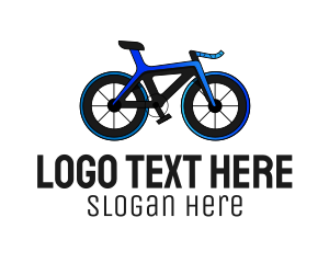 Tour De France - Blue Road Bike logo design