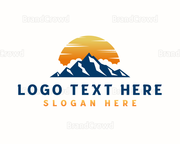 Mountain Clouds Sunset Logo