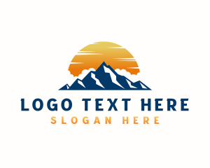 Tourism - Mountain Clouds Sunset logo design