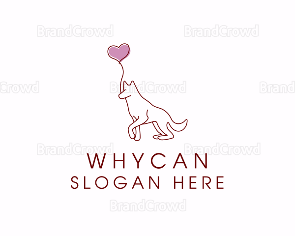 Heart Balloon Dog Logo