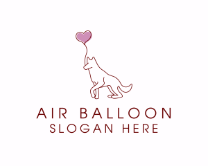 Balloon - Heart Balloon Dog logo design