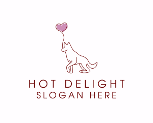 Heart Balloon Dog logo design