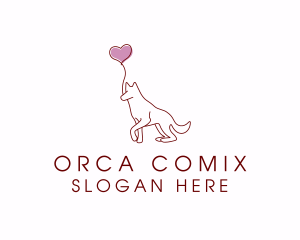 Heart Balloon Dog logo design