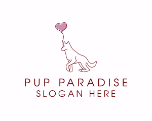 Heart Balloon Dog logo design