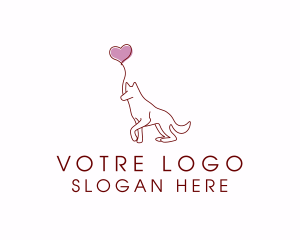 Care - Heart Balloon Dog logo design