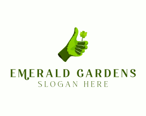 Lucky Gardening Gloves logo design