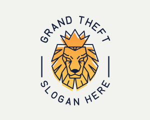 Stockholder - Gradient Crown Lion logo design