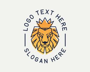 Gradient Crown Lion Logo