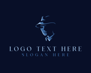 Hat - Mysterious Detective Gentleman logo design