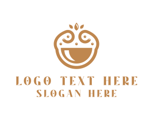 Organic - Elegant Happy Bowl logo design