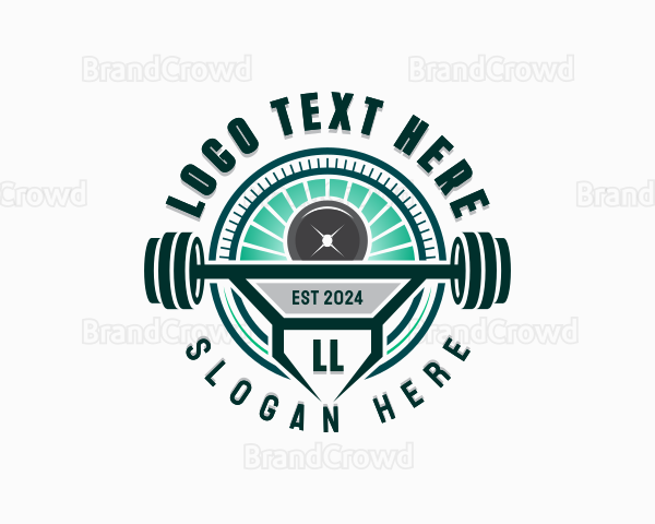 Barbell Workout Gym Logo