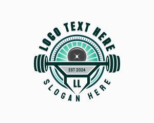 Athletic - Barbell Workout Gym logo design