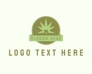 Dispensary - Cannabis Weed Heart logo design