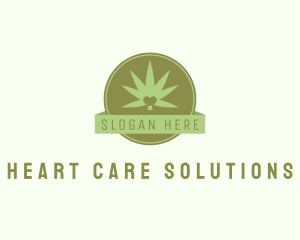 Cannabis Weed Heart logo design