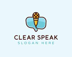 Speech - Speech Announcement Microphone logo design