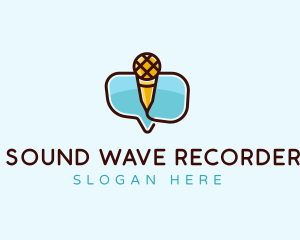 Recorder - Speech Announcement Microphone logo design