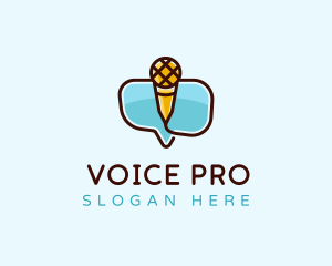 Announcer - Speech Announcement Microphone logo design