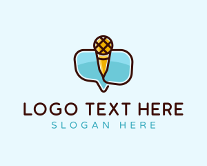 Speech Bubble - Speech Announcement Microphone logo design