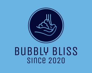 Hand Washing Soap Bubbles logo design