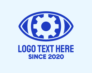 Ophthalmologist - Blue Mechanical Eye logo design