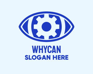 Blue Mechanical Eye Logo