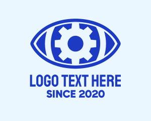 See - Blue Mechanical Eye logo design