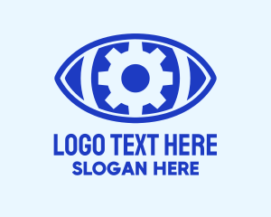 Blue Mechanical Eye Logo