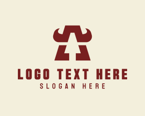 Horns - Arrow Horns Letter A logo design