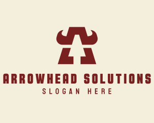 Arrow Horns Letter A logo design