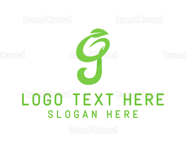 Green Organic Letter G Logo