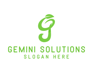 Green Organic Letter G logo design