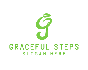 Green Organic Letter G logo design