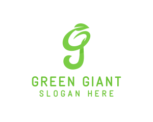 Green Organic Letter G logo design